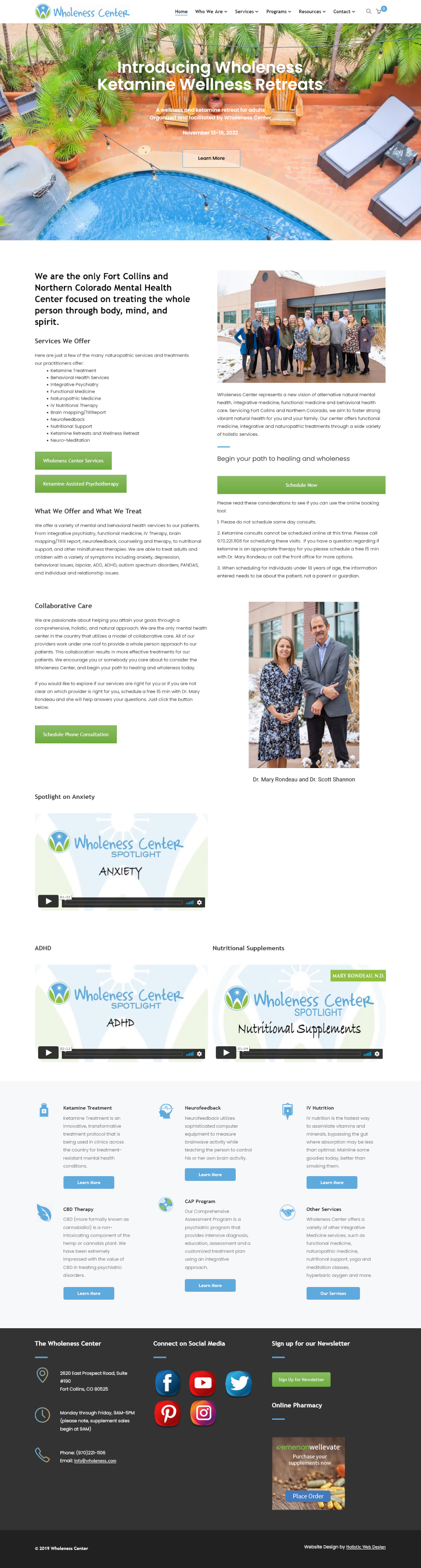 Wholeness Center Redesign